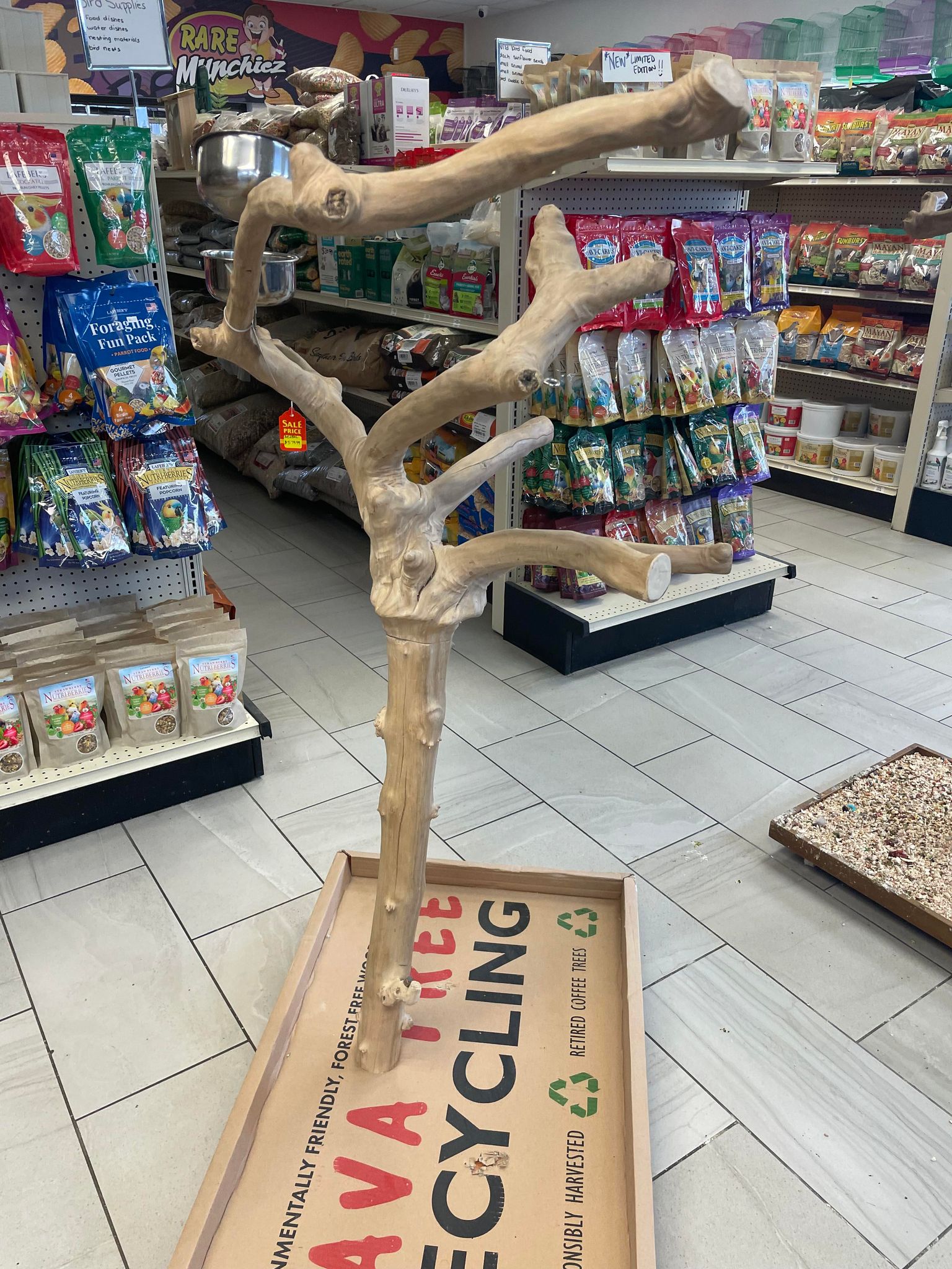 A & E Brand Java Wood Tree Stand - Large AE250L – Exotic Bird Shop