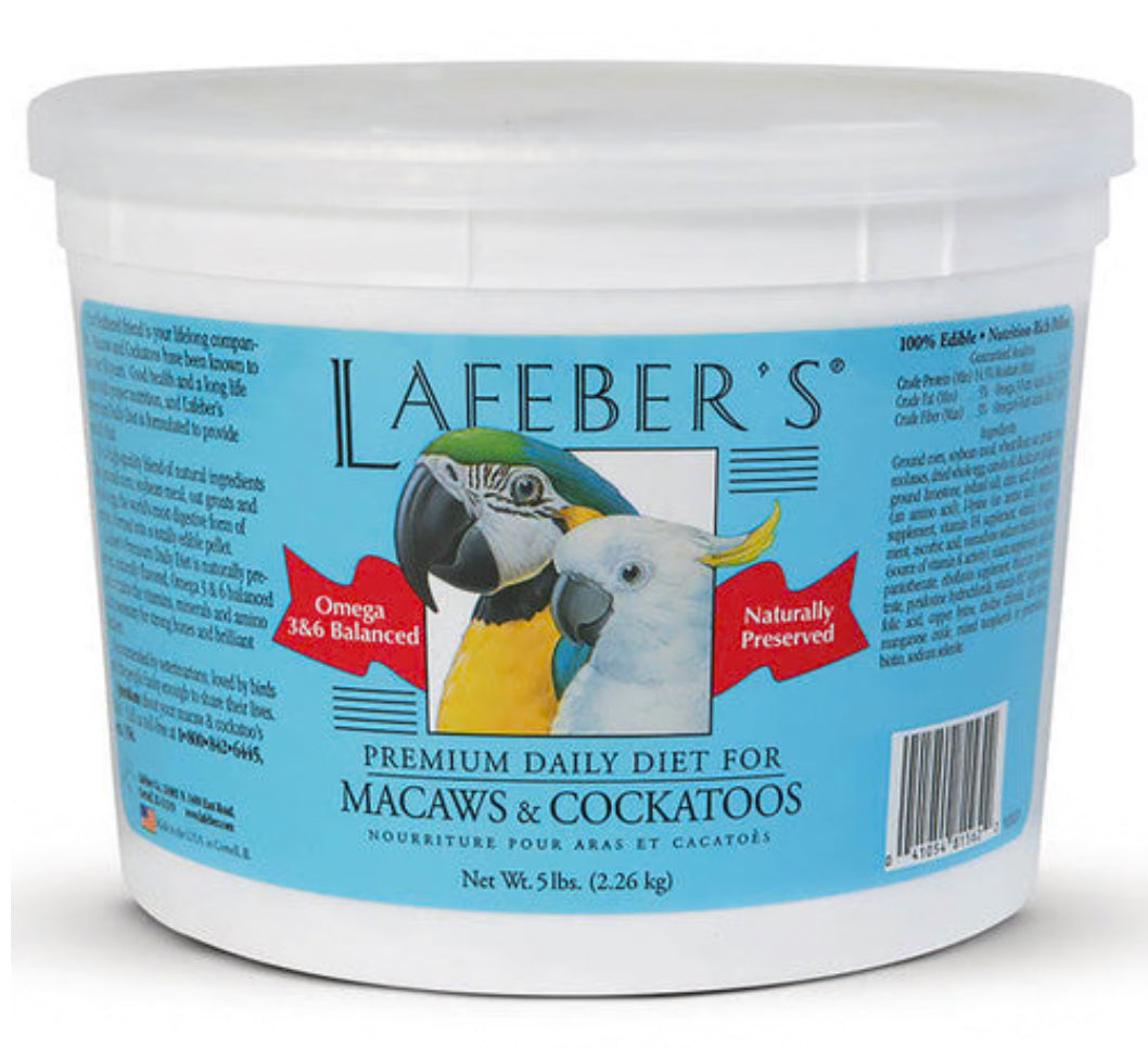 Lafeber's Daily Pellets 5LB Macaw & Cockatoo