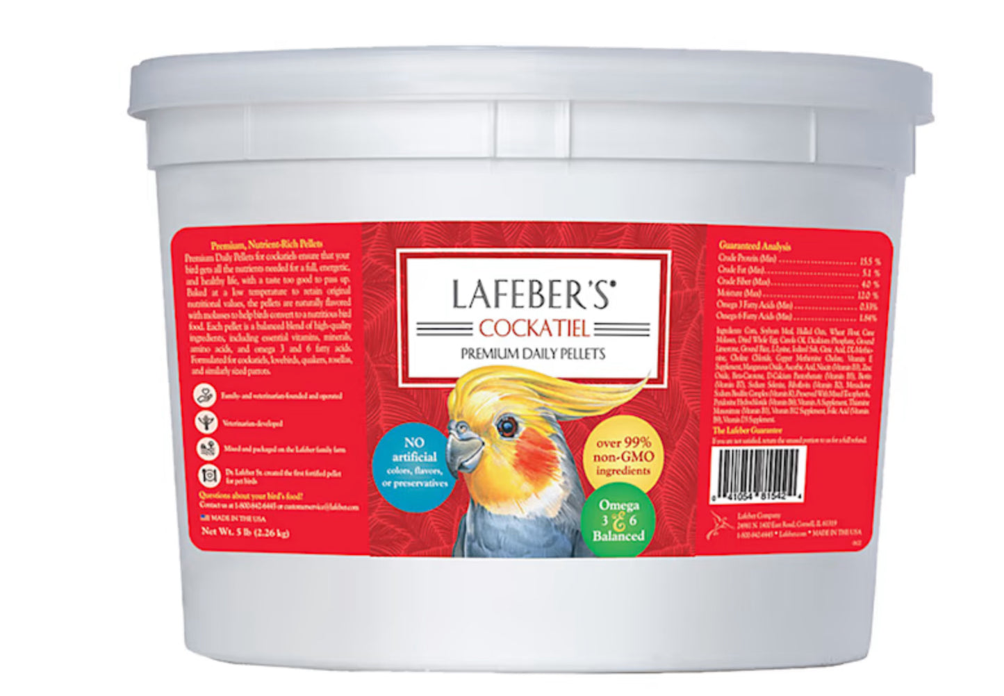 Lafeber's Daily Pellets Cockatiels 5LB