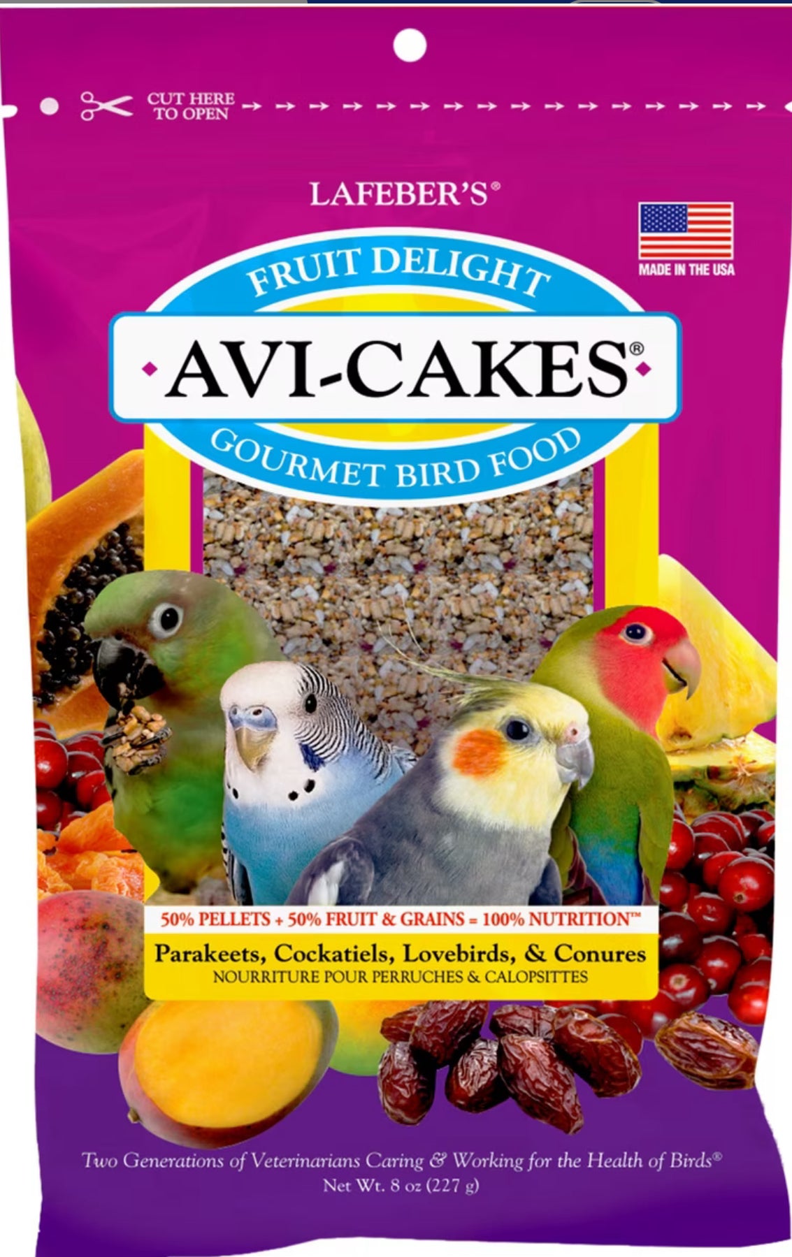 Lafeber's Fruit Delight Avi Cakes Parakeets, Cockatiels, Lovebirds