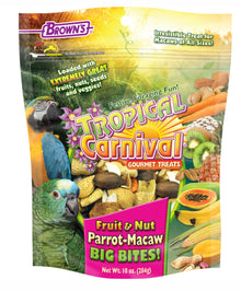 Tropical Carnival Gourmet Treats Fruit & Nut Parrot & Macaw Big Bites