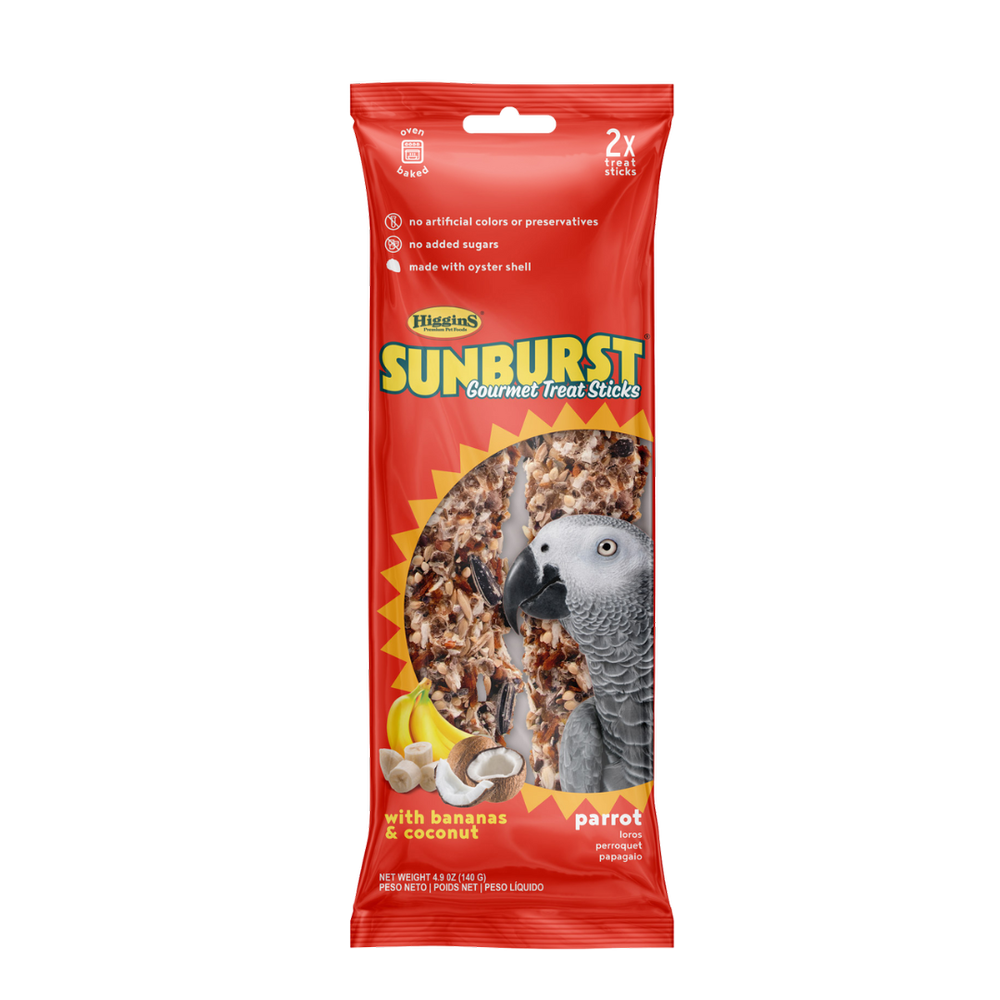 Sunburst Gourmet Treat Sticks Parrot Bananas & Coconut