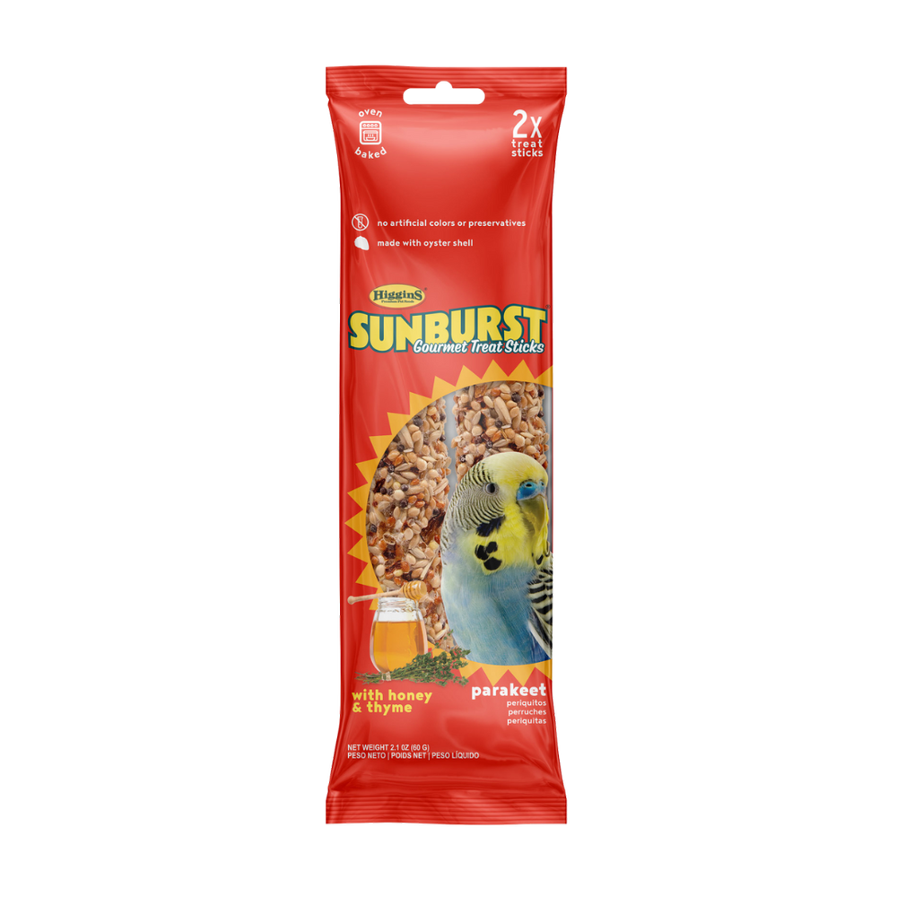 Sunburst Gourmet Treat Sticks Parakeet with Thyme & Honey