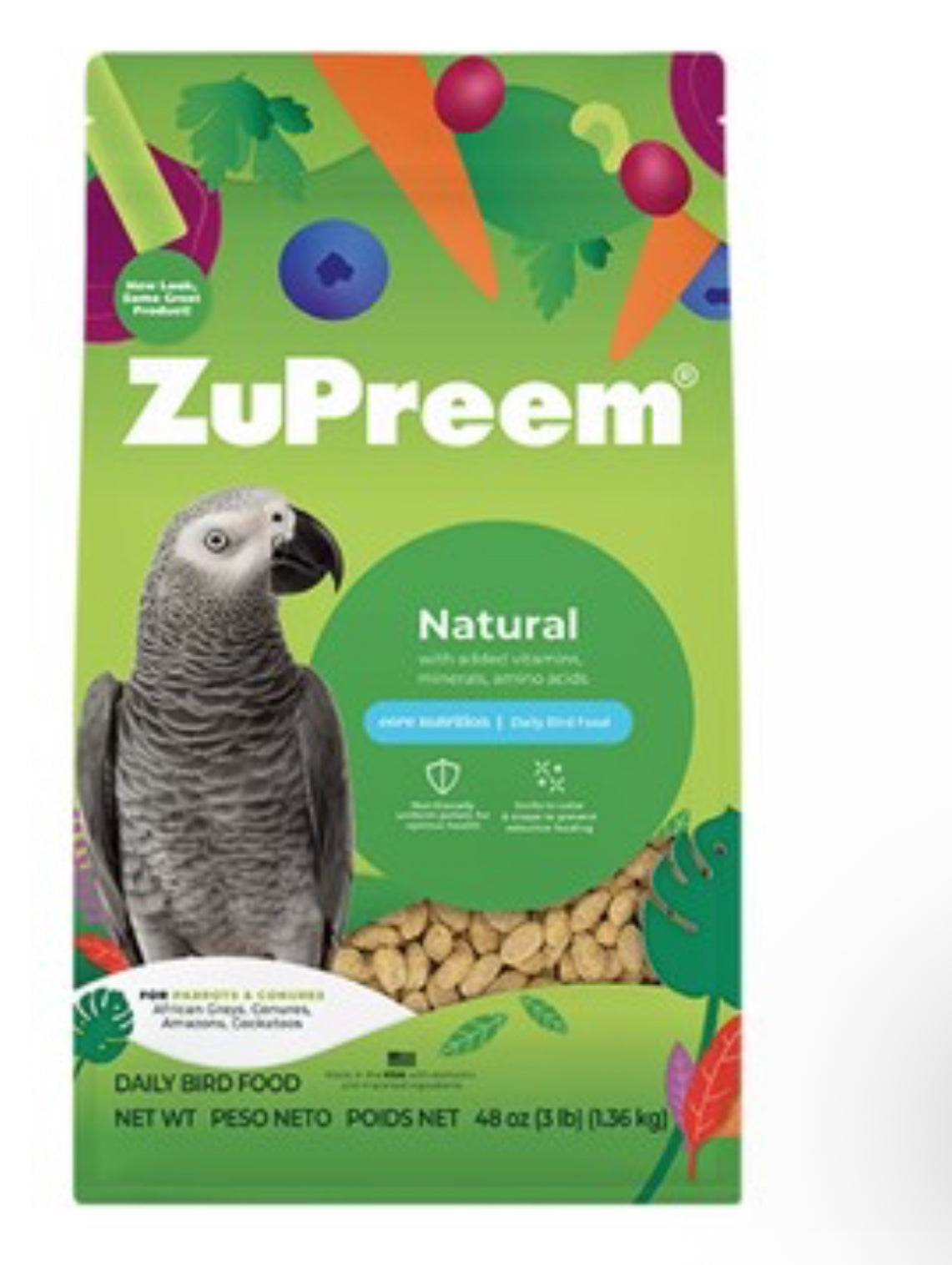 ZuPreem Natural For Parrots & Conures